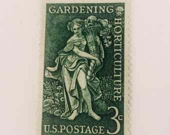 20 Gardening & Horticulture Mint Stamps vintage #1100 Deep Green unused vintage stamps