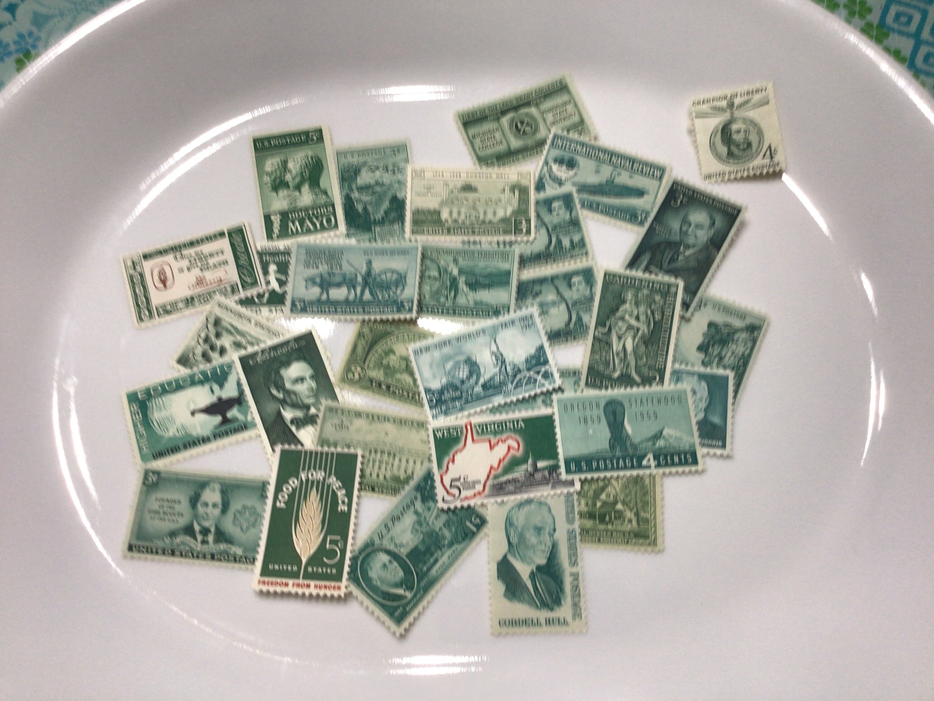 20 All Green US Postage stamps MINT Unused Etsy