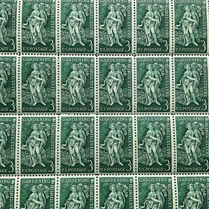 50  Unused  Green Gardening and Horticulture  vintage Green Gardening & Horticulture  Bountiful  Earth Mint Stamps   most elusive wedding