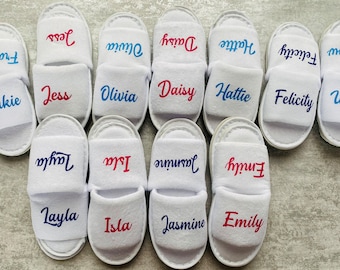 childrens spa slippers, personalised party slippers