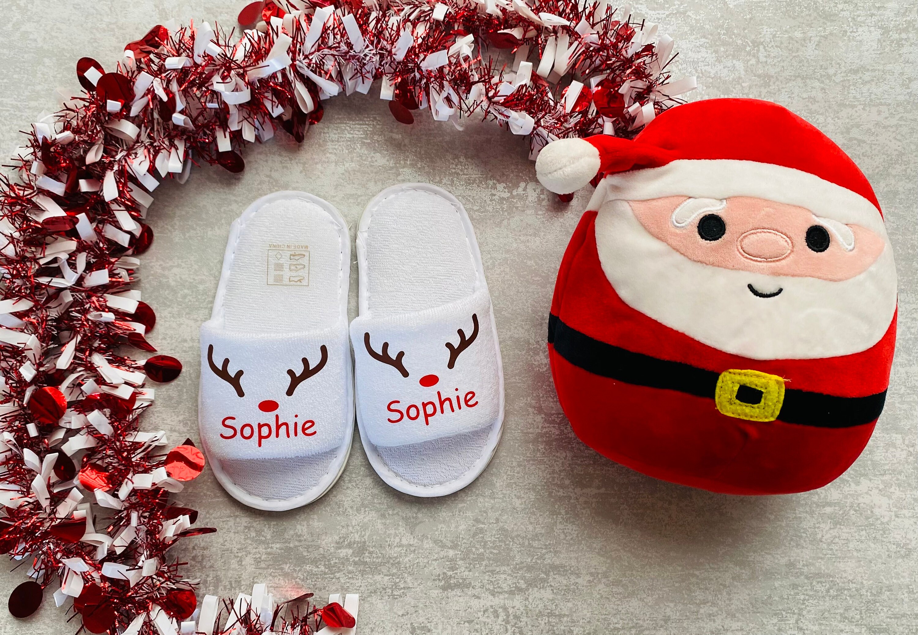 Santa Claus Children's Christmas Slipper Socks Kids Xmas