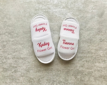 Flower girl slippers, flower girl wedding slippers, wedding slippers,