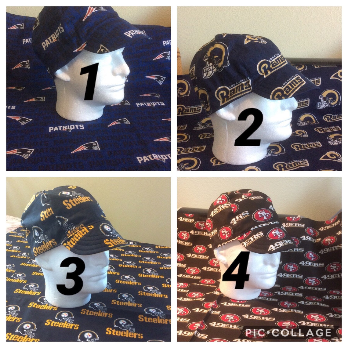 Football Skull Caps/ Welding Caps Etsy