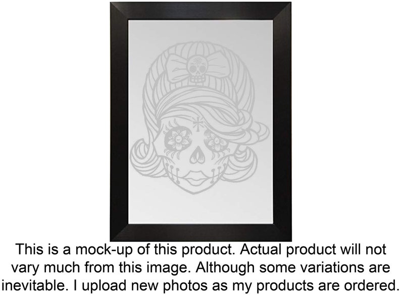 8x10 Sugar Skull Girl Wall Art Mirror Day Of The Dead Dia De Los Muertos