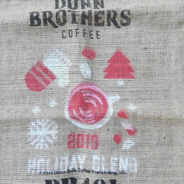 Weihnachten Kaffeetüte, Urlaub Druck, Handschuhe und Schneeflocken, Dunn Brüder, Gunny Sack, Hanf, Jute-Tasche, Dekorationen, Urlaub Mischung