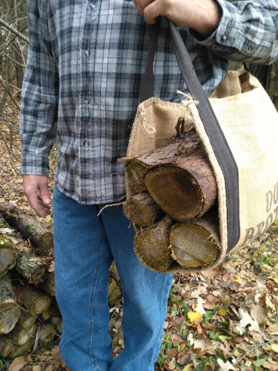 Log Carrier Fireplace Log Tote Firewood Camping Rustic Log Etsy