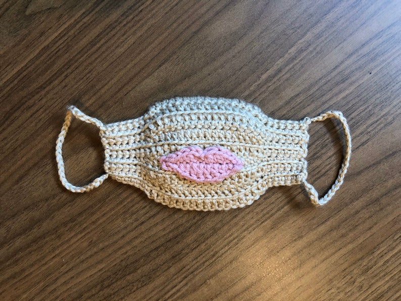 Crocheted protective face mask image 3