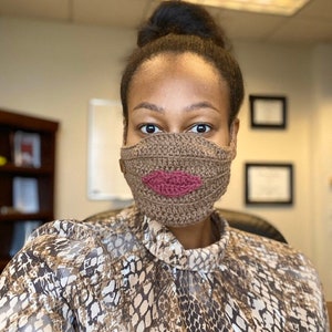 Crocheted protective face mask image 10