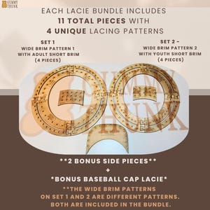 Lacie Tool 2.0 Bundle - Lacing Stencils For Wide Brim, Short Brim, And Youth Hats image 1