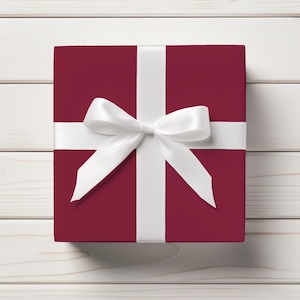 Carta da regalo rosso scuro per occasioni speciali, rotolo di carta da regalo con finitura opaca per matrimoni, compleanni e festività