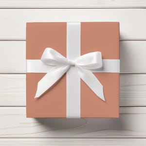 Cadeauverpakking terracotta gloed, effen lichtbruin inpakpapier, perfect voor bruiloften, kerstmis en verjaardagen, rustieke feestcadeauverpakking