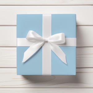 Pale Blue Gift Wrapping Paper - Classic Christmas Present Packaging, Elegant Birthday, Baby Shower, and Wedding Gifts