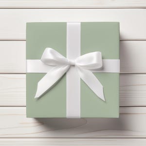 Dusty Sage Solid Green Wrapping Paper - Elegant Gift Wrap, Present Packaging, Wedding & Holiday Gift Wrapping