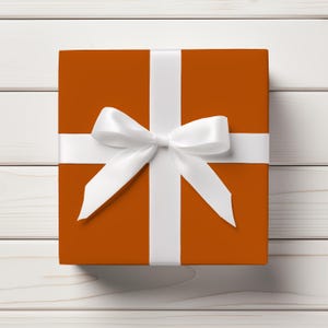 Carta da regalo arancione bruciata per regali, carta da regalo audace e vivace per occasioni speciali
