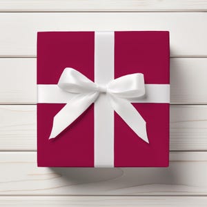 Cerise Solid Wrapping Paper - Elegant Bright Gift Wrap for Birthdays, Anniversaries, Valentine&#39;s Day, and More