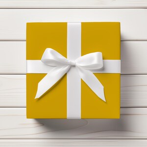 Mustard Yellow Wrapping Paper, Bold Gift Wrap for Special Occasions