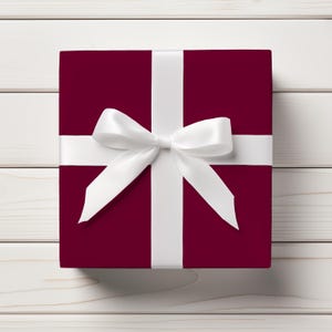 Crimson Burgundy Solid Gift Wrapping Paper - Elegant Gift Wrap for  Christmas, Birthdays, Holidays, Weddings