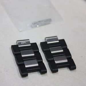 CARTIER Must de 21 CHRONOSCAPH Steel & Silicone Rubber 20mm Six Links Unisex Watch Wrist Bracelet