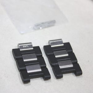 Cartier Must de 21 Chronoscaph Watch Bracelet: Steel & Silicone, 20mm Links