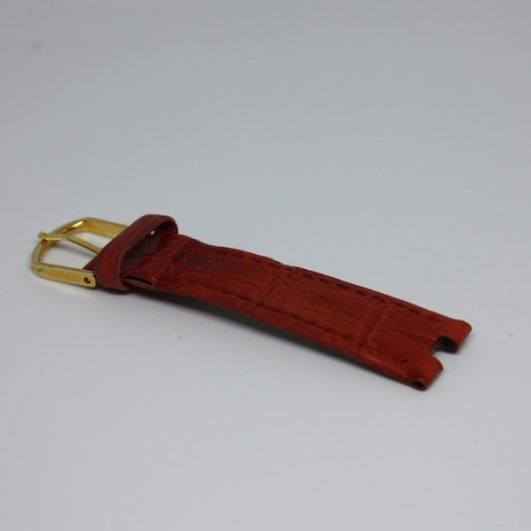 CHOPARD WOMENS Watch Leather Band, SINGLE Part 16mm Coral/Red Color