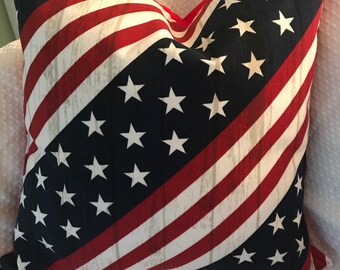 American flag pillow | Etsy Americana Decor Memorial Day Pillow
