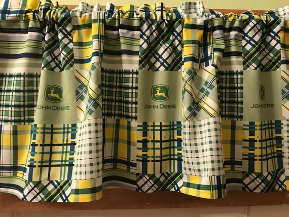 John Deere Patchwork Style Valance Kids Room Decor Or Adult Room Decor