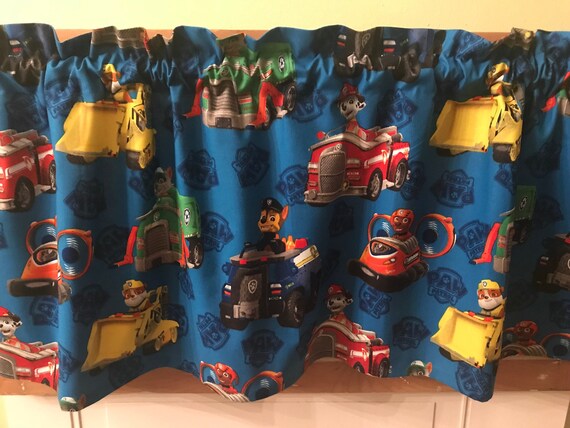 42 X 15 INCHES Handmade White Paw Patrol Valance