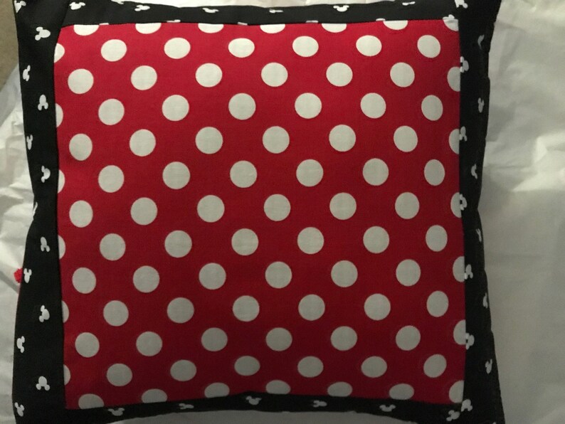 Minnie Mouse And Mickey Mouse Kids Pillow Waverly Fabric Etsy