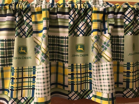 John Deere Patchwork Style Valance Kids Room Decor Or Adult Room Decor