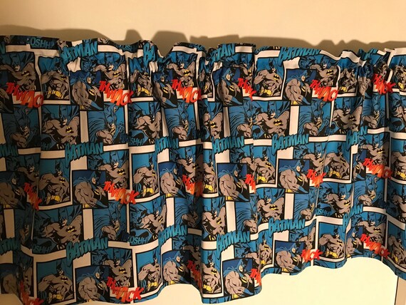 Marvel Comic Valance Kids Room Kids Curtains Children Etsy