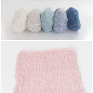 Fluffy, Knit Bump Blanket, Pink, photography prop, newborn photography, Wool alpaca Newborn Photography Prop, Photo Prop, Knit Blayer