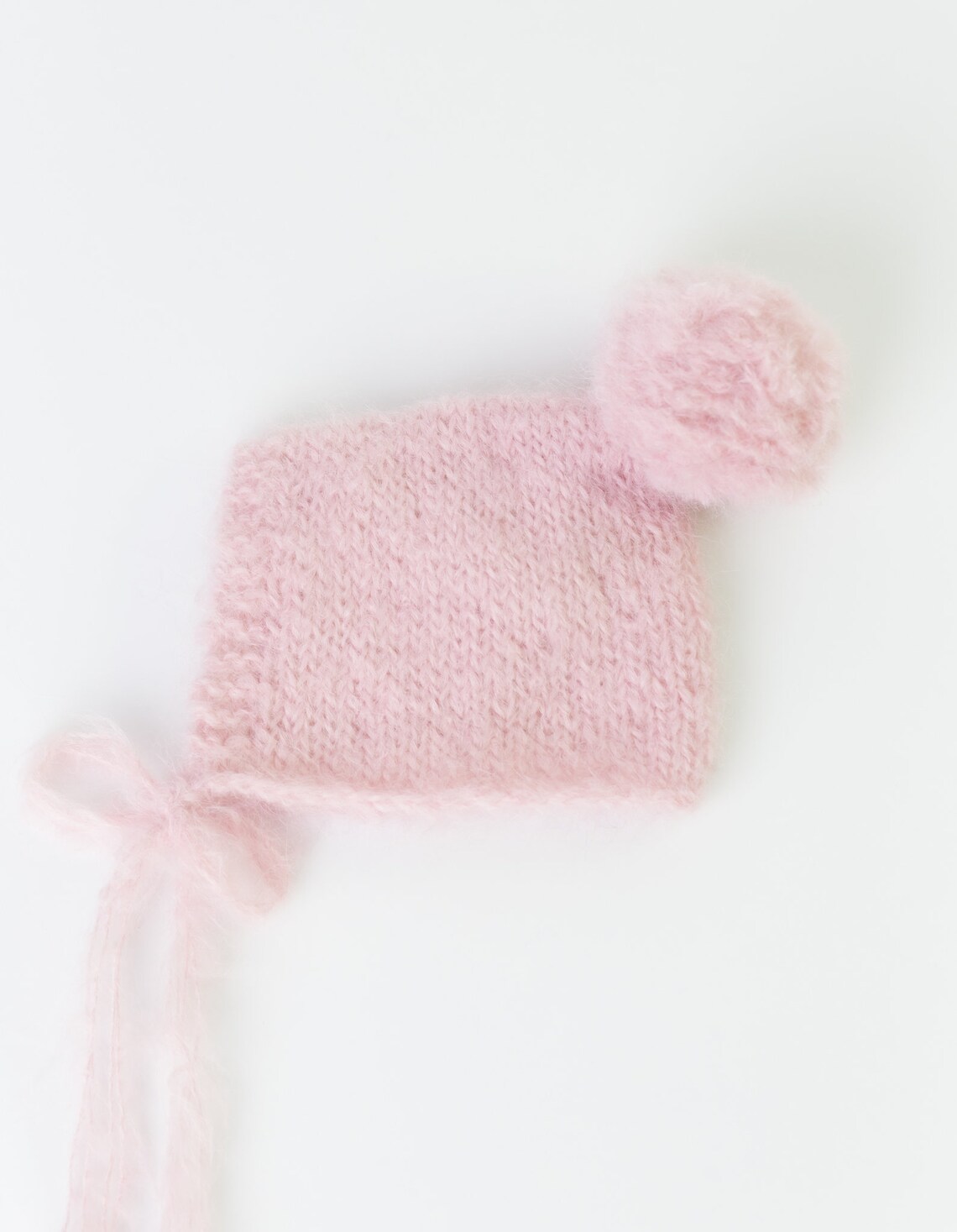 Bonnet Wool knot Alpaca PomPom Tan main image 1