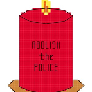 Intention Candle witch cross stitch PDF pattern download