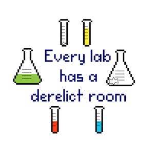 derelict room The Adventure Zone cross stitch PDF pattern download