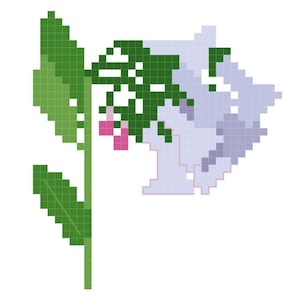Bluebell cross stitch PDF pattern download