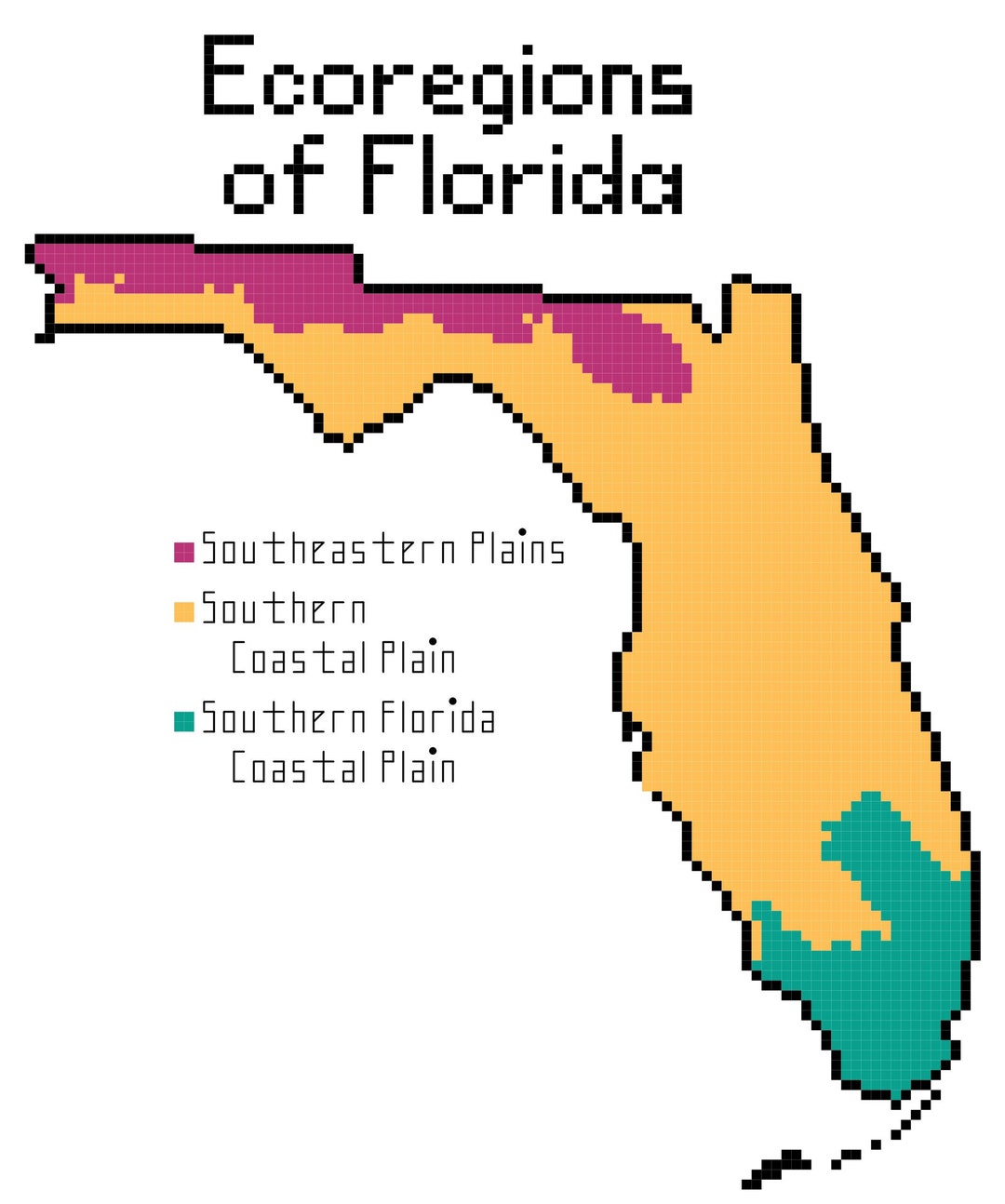 Florida Ecoregions Cross Stitch PDF Pattern Download Etsy