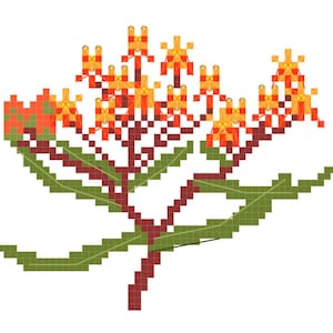 Butterfly Milkweed cross stitch PDF pattern download
