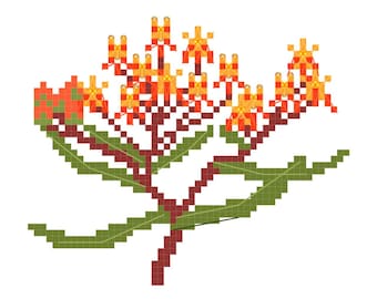 Papillon asclépiade point de croix téléchargement du patron PDF