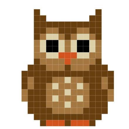 tiny owl cross stitch PDF pattern download