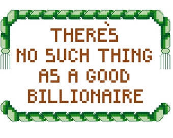 Pas de bons milliardaires, téléchargement du modèle PDF au point de croix