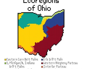 Téléchargement du modèle PDF au point de croix des écorégions de l'Ohio