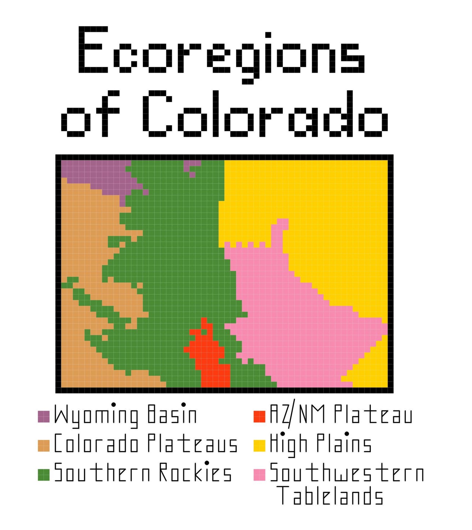 Colorado Ecoregions Cross Stitch PDF Pattern Download - Etsy