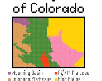 Téléchargement du modèle PDF au point de croix des écorégions du Colorado