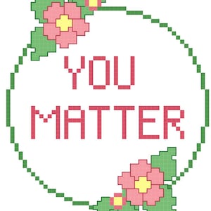 You Matter cross stitch PDF pattern download