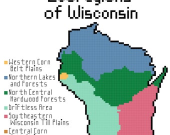 Téléchargement du modèle PDF au point de croix des écorégions du Wisconsin