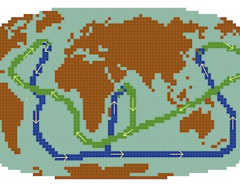 Circulation thermohaline mondiale, point de croix de la bande transporteuse mondiale Télécharger le modèle PDF