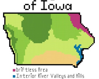 Télécharger le modèle PDF de point de croix sur les écorégions de l'Iowa