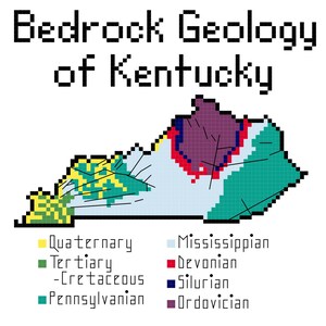 Kentucky Bedrock Geology cross stitch PDF pattern download