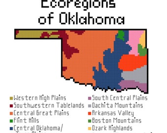 Téléchargement du modèle PDF au point de croix des écorégions de l'Oklahoma