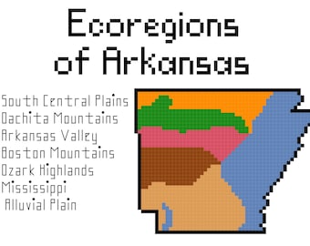Téléchargement du modèle PDF au point de croix des écorégions de l'Arkansas